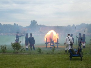 Bild 6 - Die preussiche Artillerie eröffnet das Feuer 