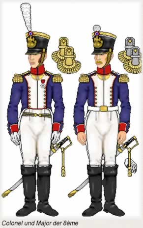 Colonel und Major der 8eme