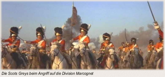 Die Scots Greys beim Angriff auf die Division Marcognet