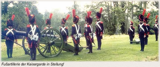 Fußartillerie der Kaisergarde in Stellung