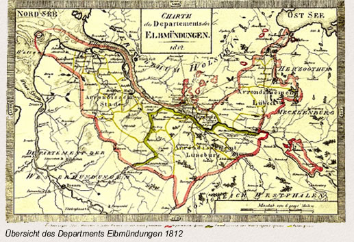 Übersicht des Departments Elbmündungen 1812